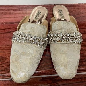Badgley Mischka Jewel Mules Size 9